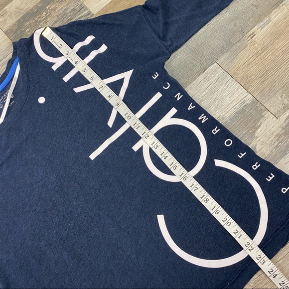 ✨4🛒 $20 ✨ Calvin Klein Navy Logo Tee M Performance shirt top front logo graphic - Picture 6 of 9